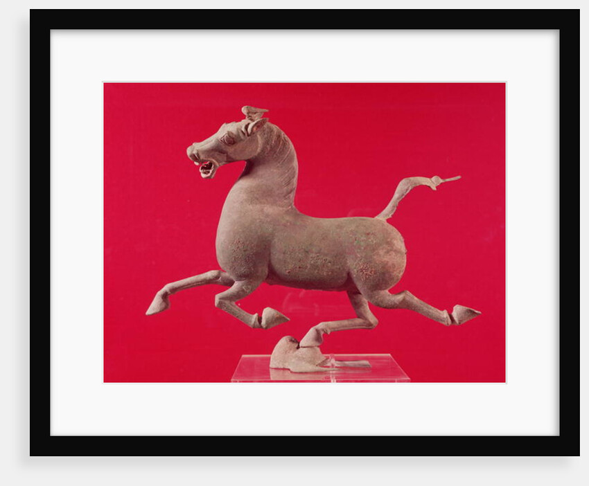 Galloping horse with one Hoof Resting on a Swallow by School Chinese