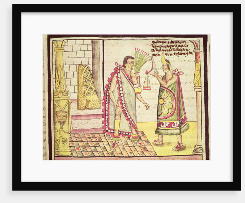 Fol.152v The Crowning of Montezuma II the Last Mexican Emperor in 1502, 1579 by Diego Duran
