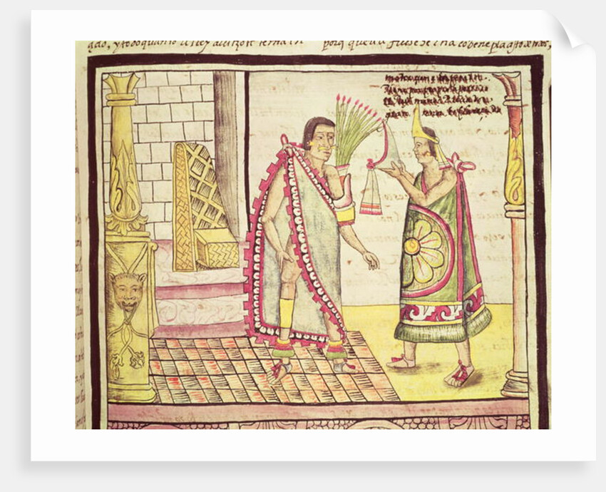 Fol.152v The Crowning of Montezuma II the Last Mexican Emperor in 1502, 1579 by Diego Duran