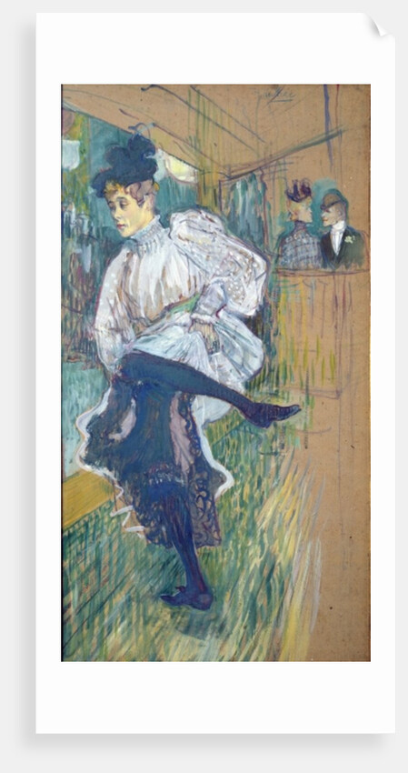 Jane Avril Dancing, c.1892 by Henri de Toulouse-Lautrec