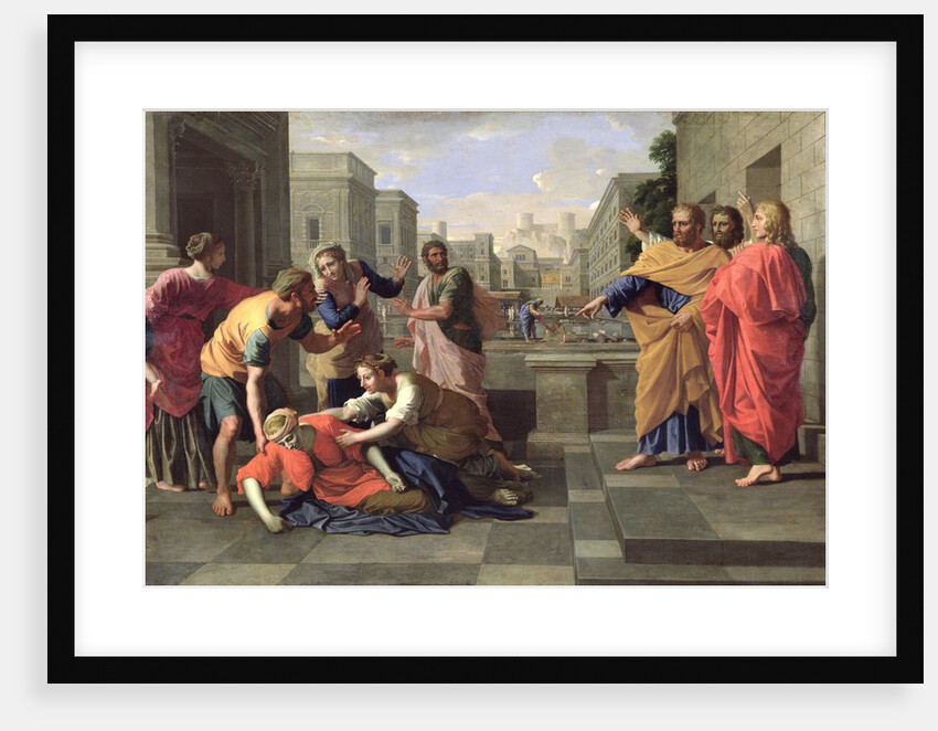 The Death of Sapphira by Nicolas Poussin