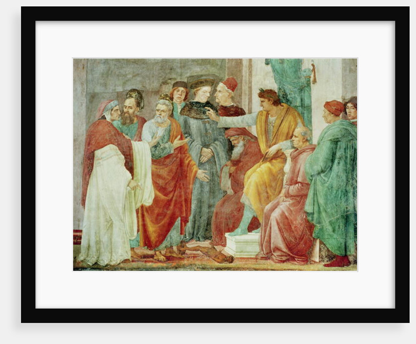 The Dispute with Simon Mago, lower tier of the wall to the right of the altar, c.1484-85 by Filippino Lippi