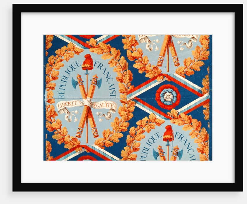 Wallpaper with French Revolutionary Symbols, 30th June 1793 by French School