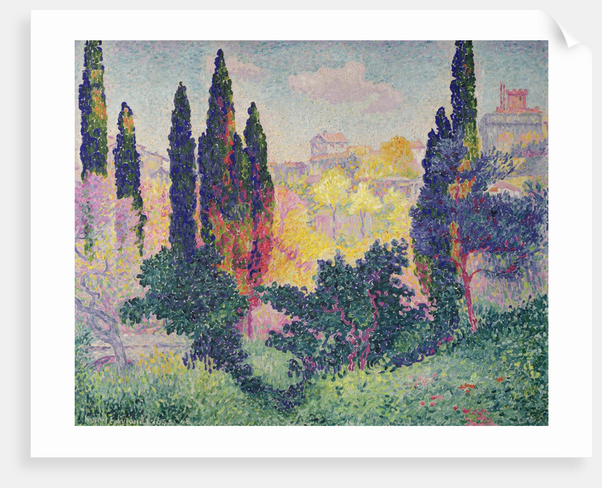 The Cypresses at Cagnes, 1908 by Henri-Edmond Cross