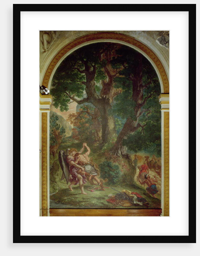Fight between Jacob and the Angel, 1850-61 by Ferdinand Victor Eugene Delacroix