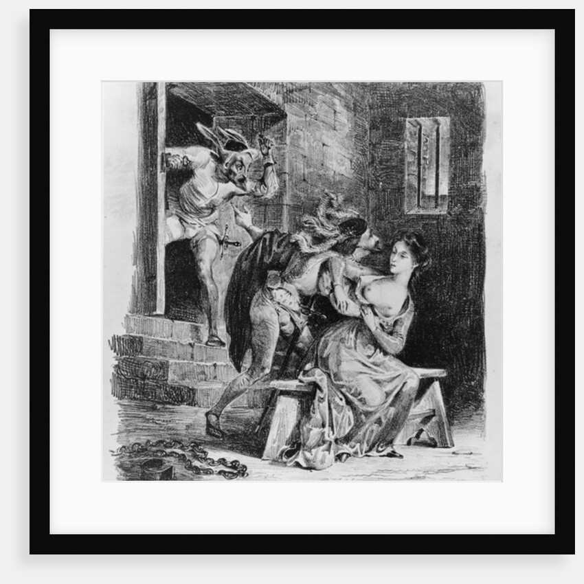 Faust rescues Marguerite from her prison by Ferdinand Victor Eugene Delacroix