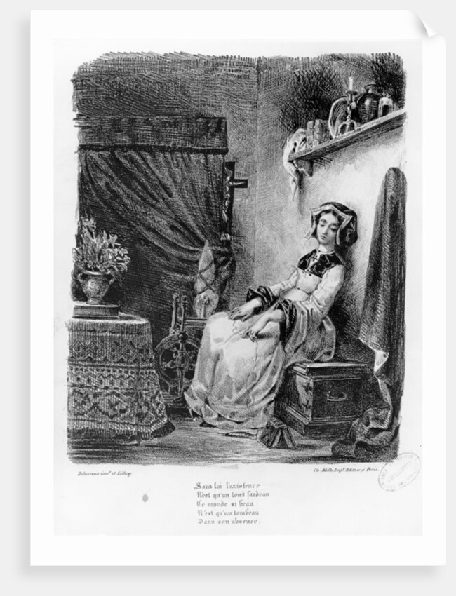 Marguerite in her Room by Ferdinand Victor Eugene Delacroix