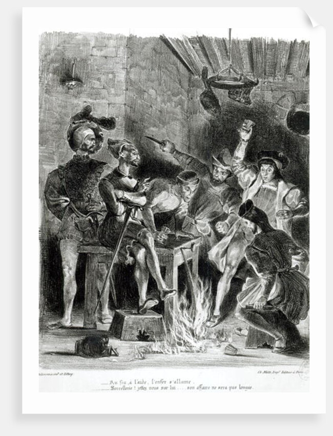 Mephistopheles and the Drinking Companions, from Goethe's Faust, 1828, by Ferdinand Victor Eugene Delacroix