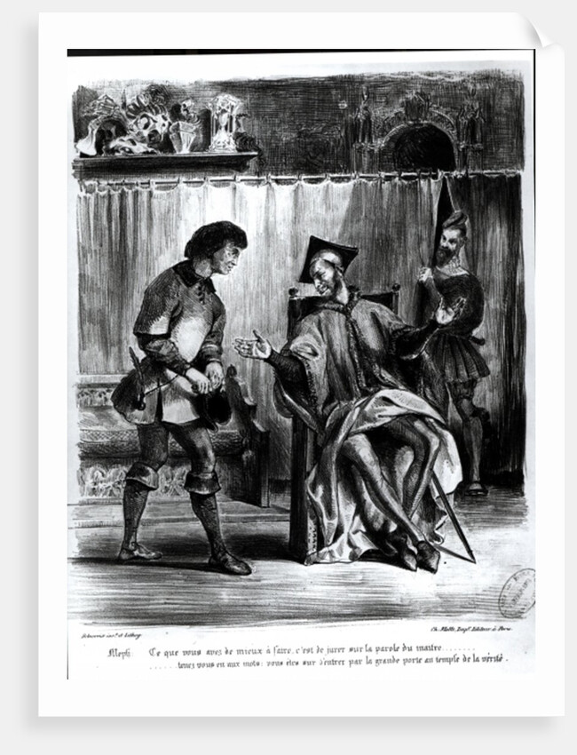 Mephistopheles and the Pupil by Ferdinand Victor Eugene Delacroix