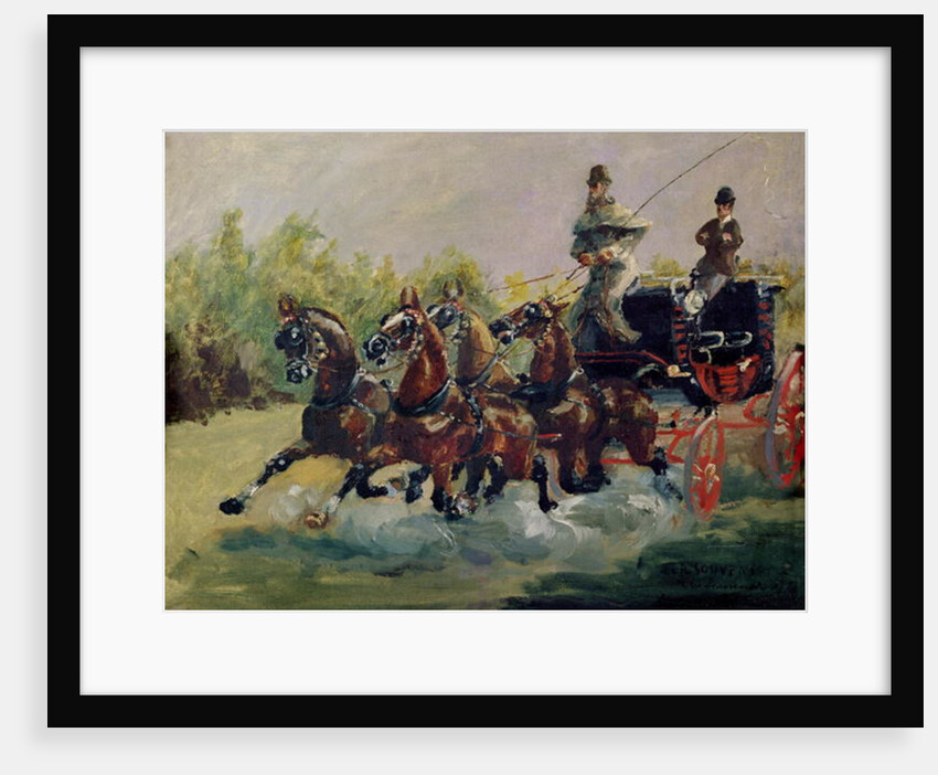 Alphonse de Toulouse-Lautrec-Monfa Driving his Mail-Coach in Nice, 1881 by Henri de Toulouse-Lautrec