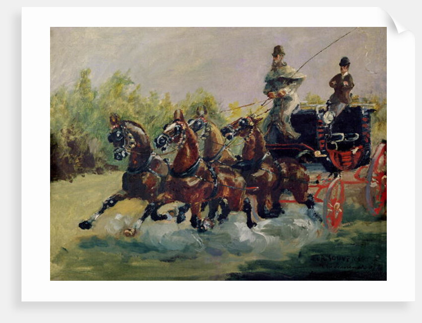 Alphonse de Toulouse-Lautrec-Monfa Driving his Mail-Coach in Nice, 1881 by Henri de Toulouse-Lautrec