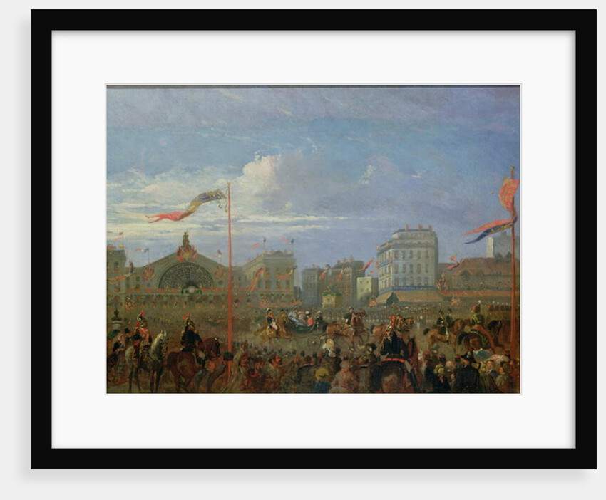 Queen Victoria Arriving at the Gare de l'Est, 18th August 1855 by French School