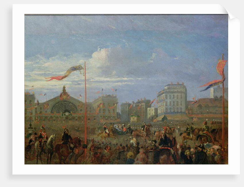 Queen Victoria Arriving at the Gare de l'Est, 18th August 1855 by French School