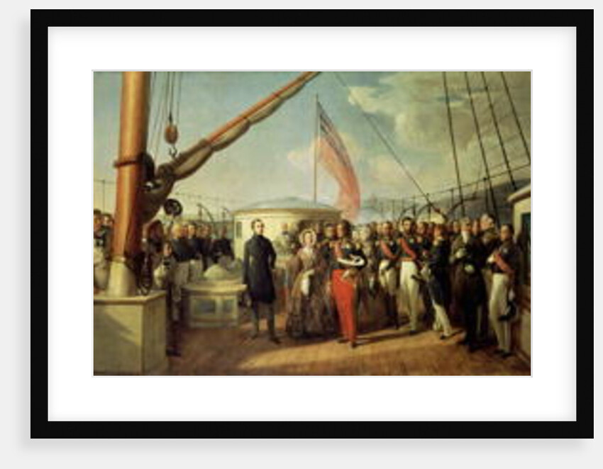 Meeting between Louis-Philippe I and Queen Victoria at Le Treport, 2nd September 1843, 1844 by Francois Auguste Biard