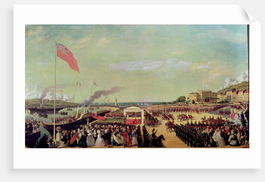 Napoleon III Welcoming Queen Victoria at the Port of Boulogne, 18th August 1855, 1856 by Louis Armand
