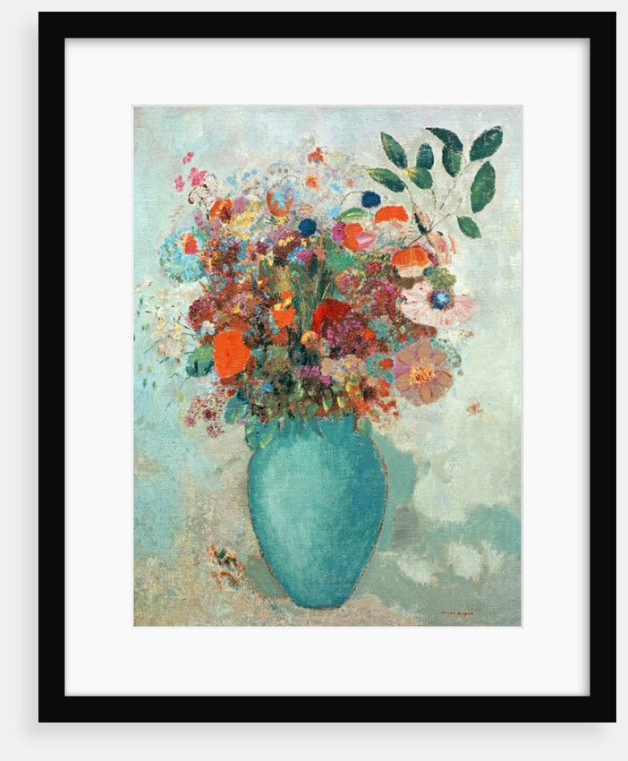 Flowers in a Turquoise Vase, c.1912 by Odilon Redon