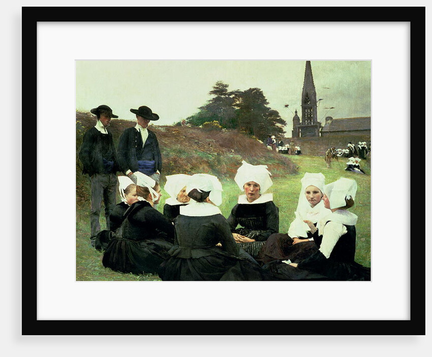 Breton Women Sitting at a Pardon by Pascal Adolphe Jean Dagnan-Bouveret