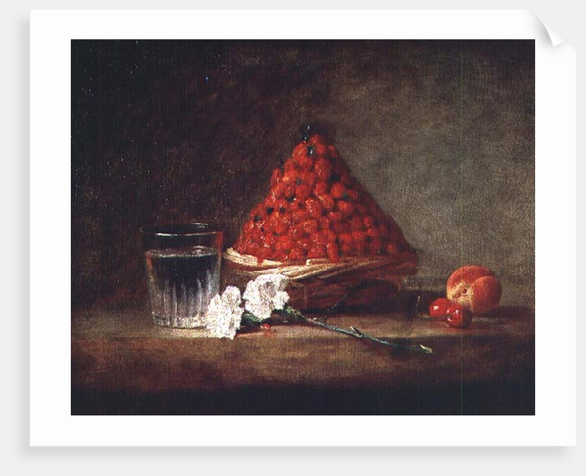 Basket with Wild Strawberries, c.1761 by Jean-Baptiste Simeon Chardin