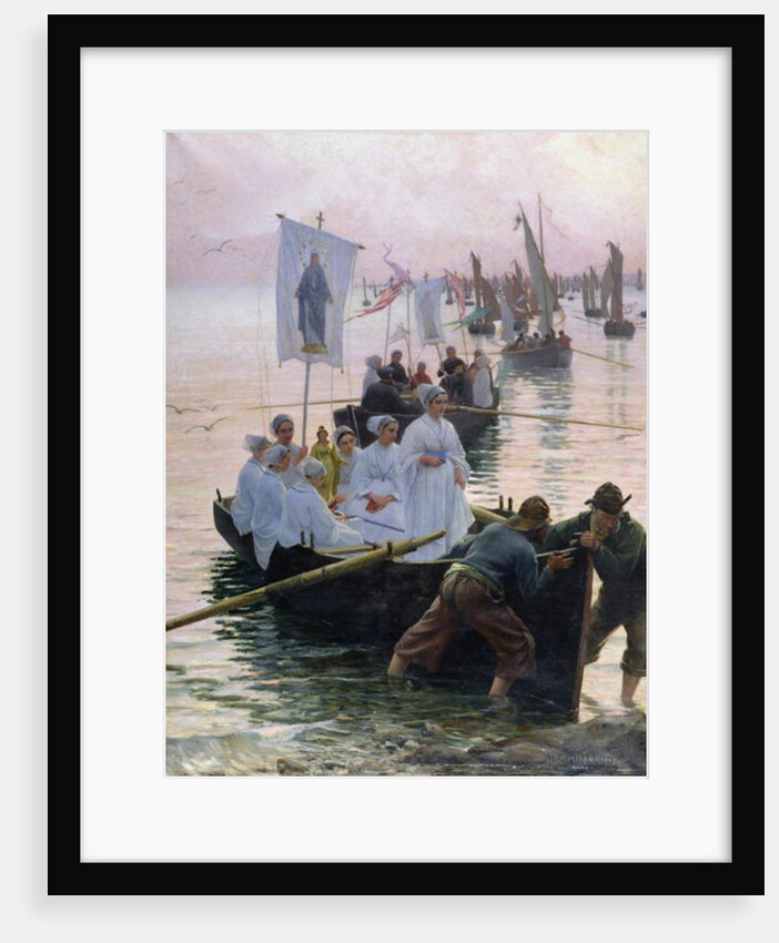 The Arrival of the Procession of St. Anne from Fouesnant to Concarneau, 1887 by Alfred Guillou
