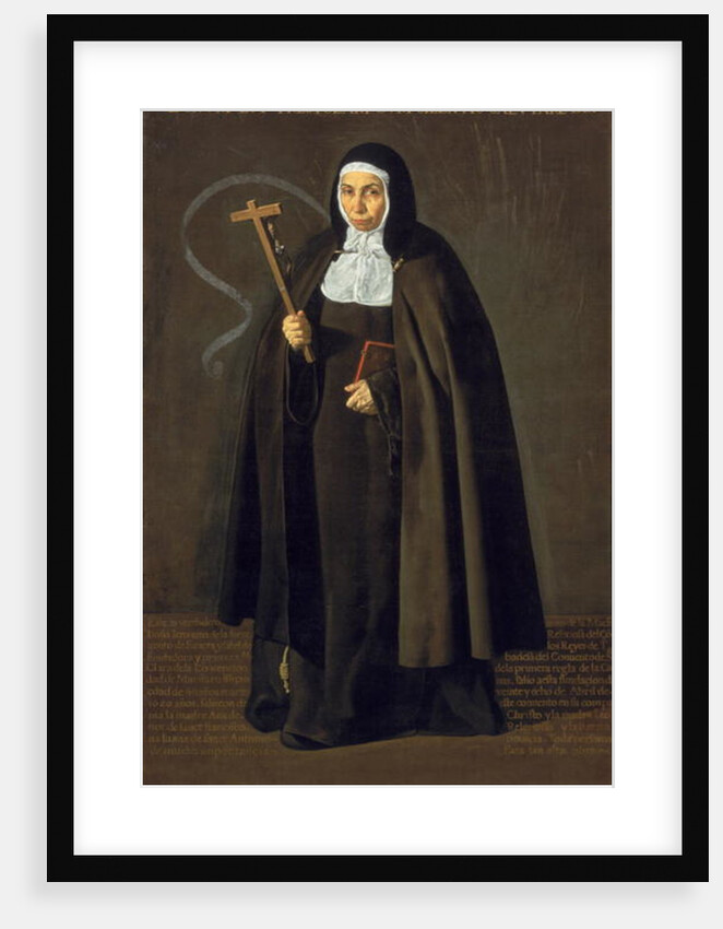 Madre Maria Jeronima de la Fuente, 1620 by Diego Rodriguez de Silva y Velazquez