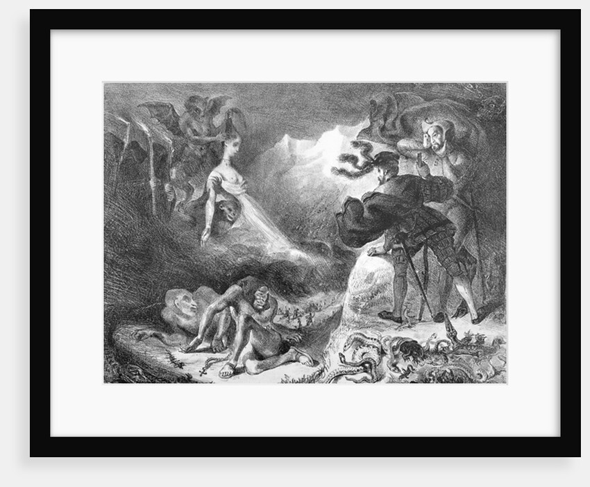 Faust and Mephistopheles at the Witches' Sabbath by Ferdinand Victor Eugene Delacroix