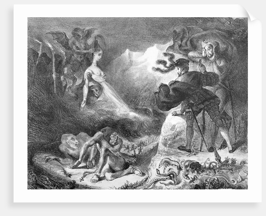 Faust and Mephistopheles at the Witches' Sabbath by Ferdinand Victor Eugene Delacroix