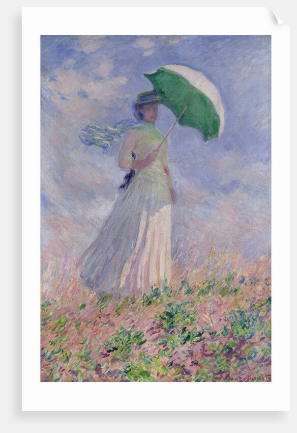 Woman with a parasol turned to the right, 1886 by Claude Monet