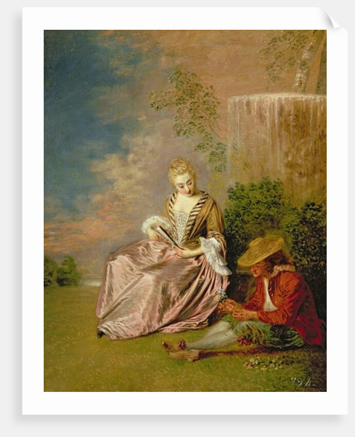 The Shy Lover, 1718 by Jean Antoine Watteau