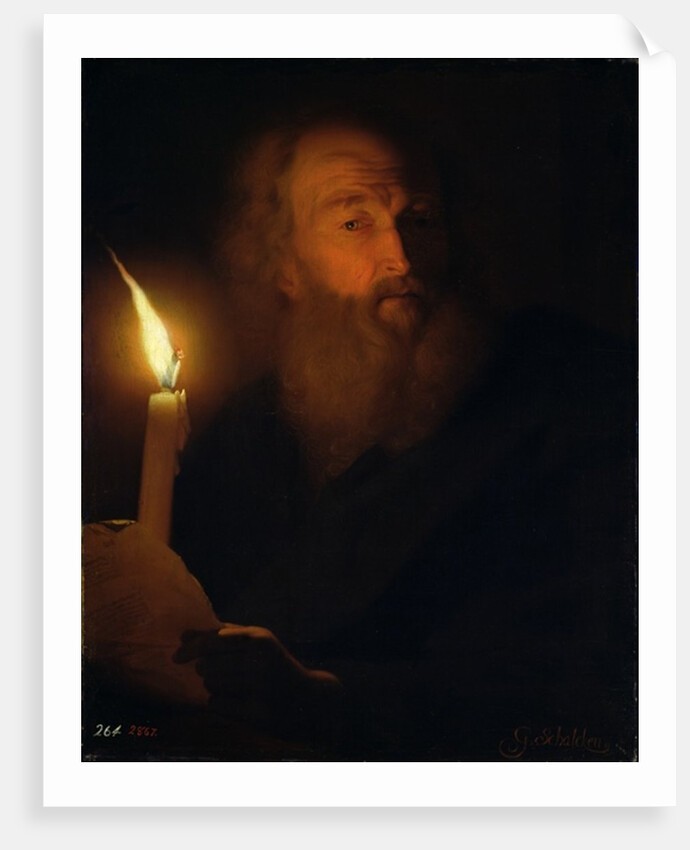 Man with a Candle by Godfried Schalken or Schalcken