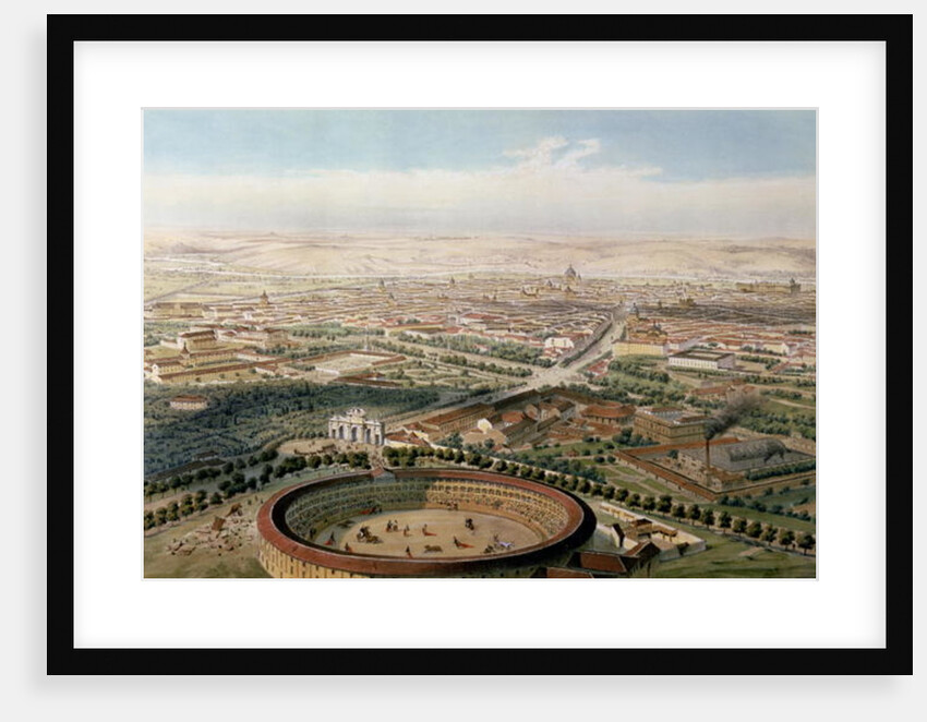 Aerial View of Madrid from the Plaza de Toros, 1854 by Alfred Guesdon
