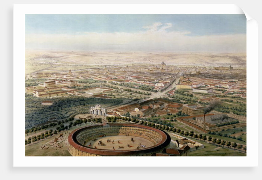 Aerial View of Madrid from the Plaza de Toros, 1854 by Alfred Guesdon