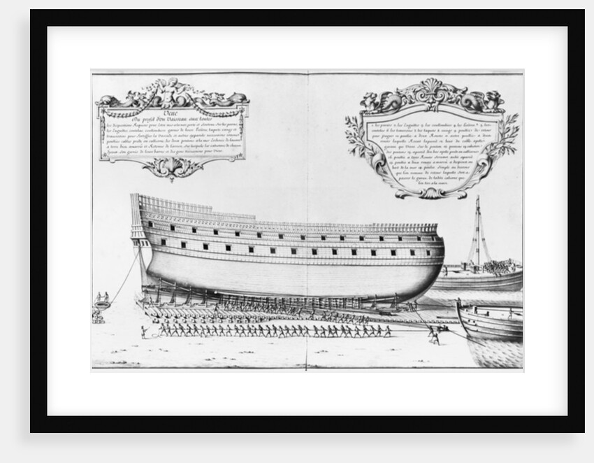 rofile of a vessel getting ready to launch by French School