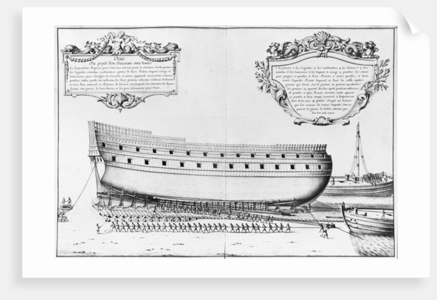 rofile of a vessel getting ready to launch by French School