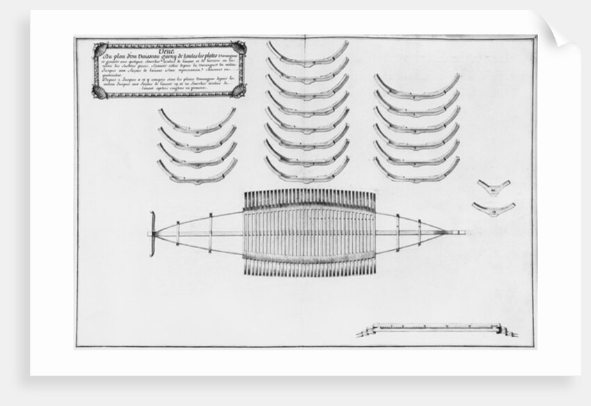 lan of a vessel with all its floor plates by French School