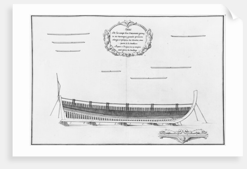 ross-section of a vessel with its floor plates by French School
