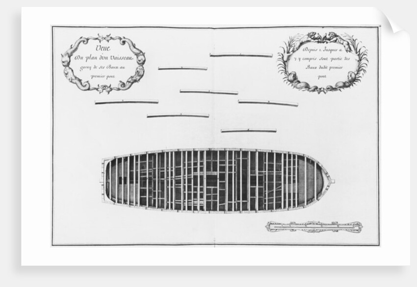 lan of the first deck of a vessel by French School