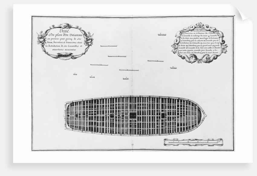 lan of the first deck of a vessel by French School