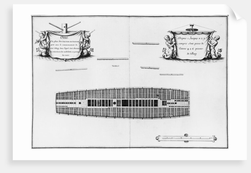 lan of the third deck of a vessel by French School