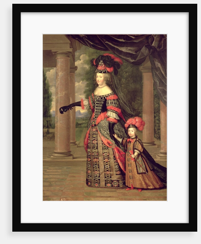 Maria Theresa, wife of Louis XIV, with her son the Dauphin Louis of France, after 1661 by Pierre Mignard