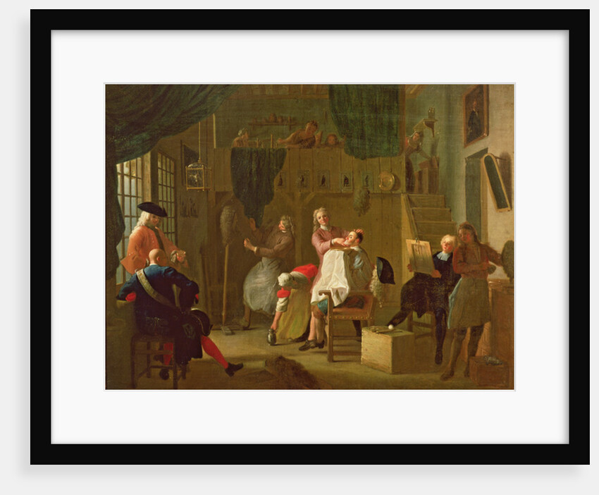 The Barber Shop by Miguel Angel Houasse