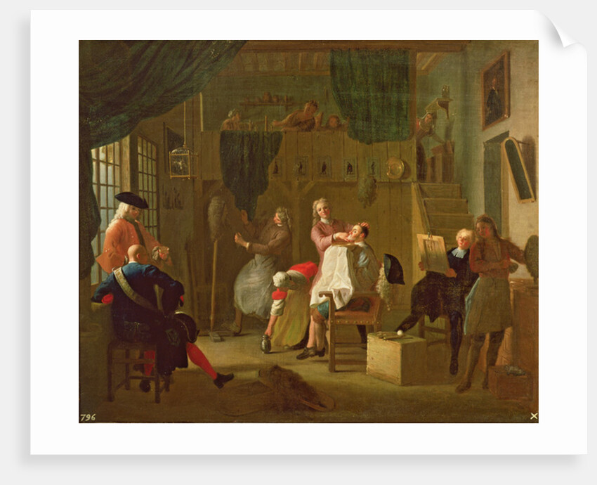 The Barber Shop by Miguel Angel Houasse