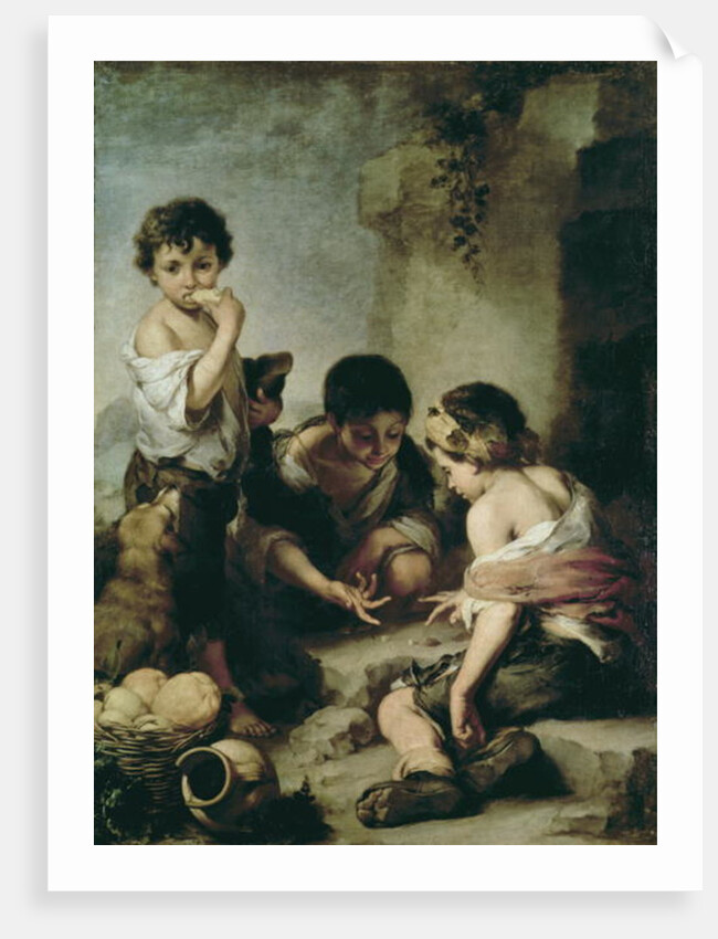Boys Playing Dice, c.1670-75 by Bartolome Esteban Murillo