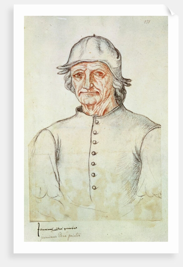 Ms 266 fol.275 Portrait of Hieronymus Bosch from the 'Recueil d'Arras' by Flemish School