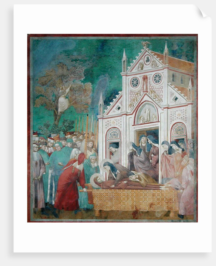 St. Clare Embraces the Body of St. Francis at the Convent of San Damiano, 1297-99 by Giotto (c.1266-1337)