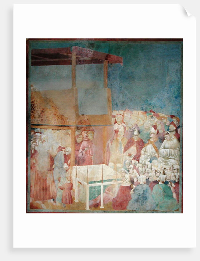 Pope Gregory IX Canonising St. Francis in 1228, 1297-99 by Giotto (c.1266-1337)