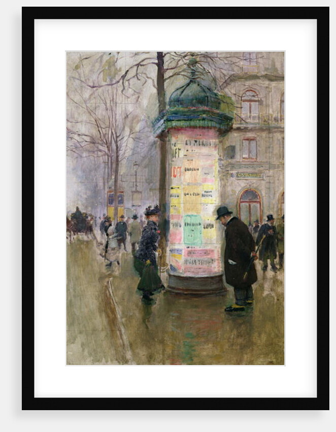 The Colonne Morris, c.1885 by Jean Beraud