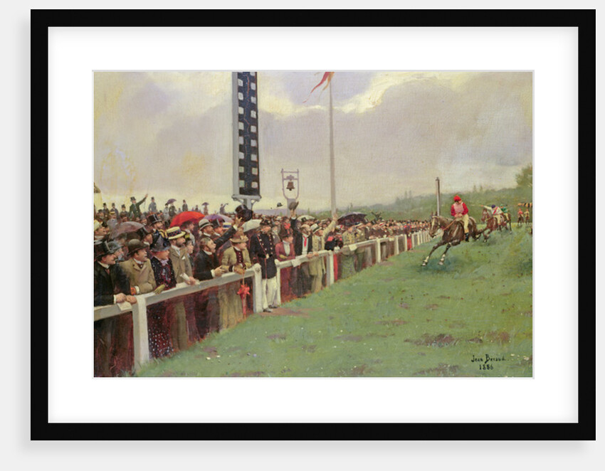 Horse racing at Longchamp or the Course at Longchamp, 1886 by Jean Beraud
