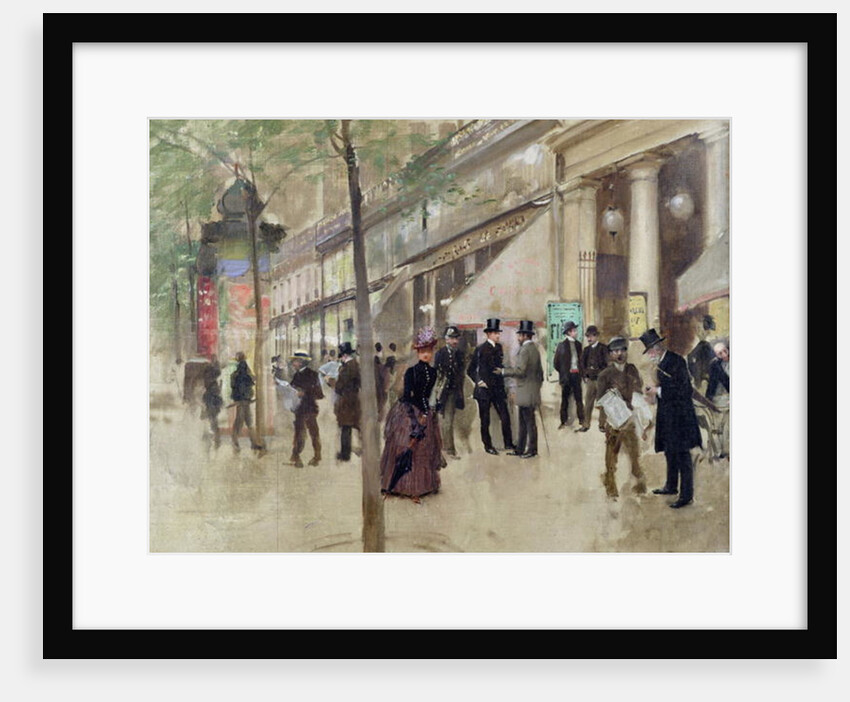 The Boulevard Montmartre and the Theatre des Varietes, c.1886 by Jean Beraud