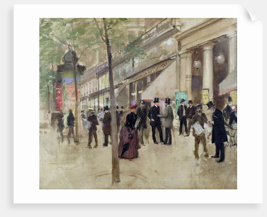 The Boulevard Montmartre and the Theatre des Varietes, c.1886 by Jean Beraud