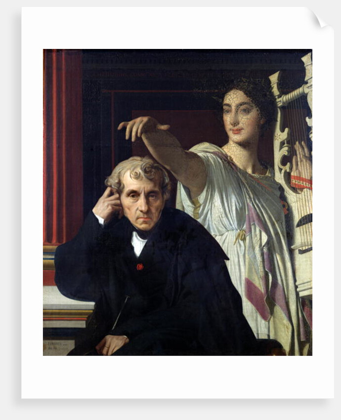 Portrait of the Italian Composer Cherubini and the Muse of Lyrical Poetry, 1842 by Jean Auguste Dominique Ingres